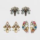 Sugarfix By Baublebar Colorful Crystal Earring Gift Set, Girl's,