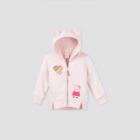 Toddler Girls' Peppa Pig Cosplay Fleece Zip-up Hooded Sweatshirt - Pink