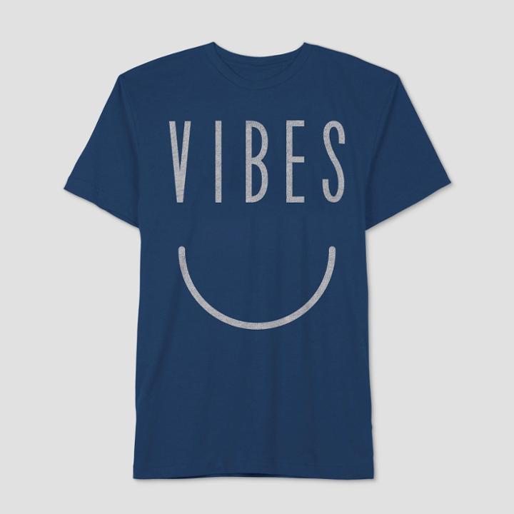 Well Worn Men's Short Sleeve Vibes T-shirt - Modern Blue