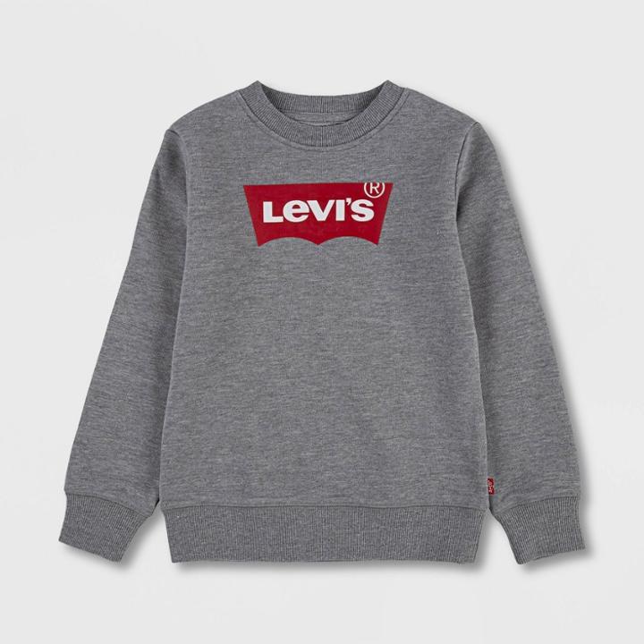 Levi's Toddler Boys' Logo Pullover Sweatshirt - Dark Gray Heather