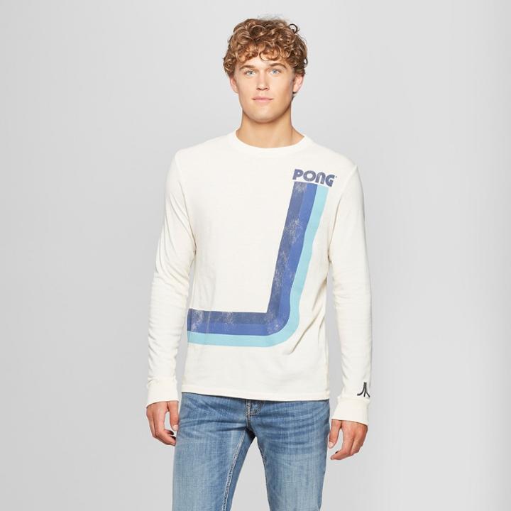 Junk Food Men's Atari Pong Long Sleeve T-shirt - White