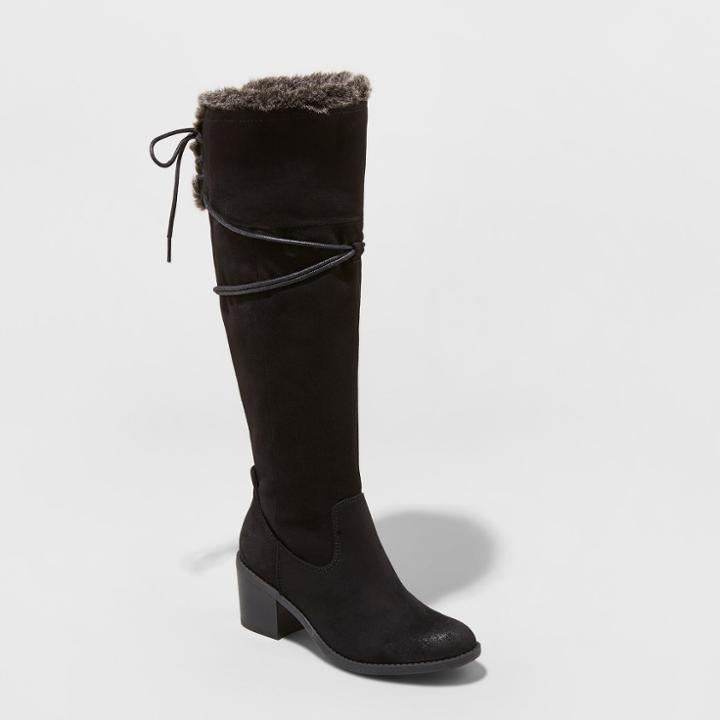 Women's Buffy Dylan Tall Weatherproof Winter Fashion Boots - Merona Black