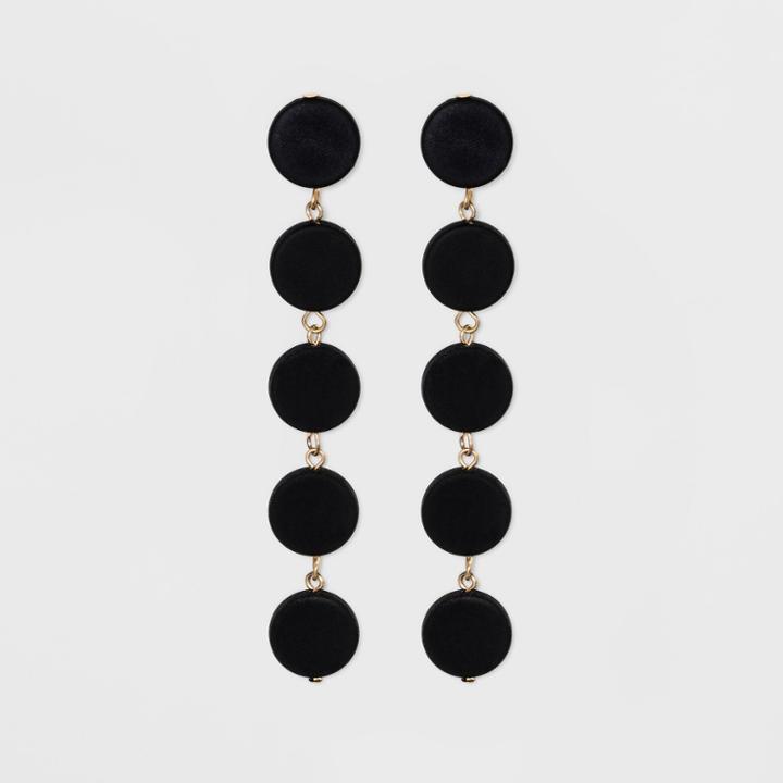 Linear Ball Drop Earrings - A New Day Black