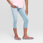 Girls' Crochet Side Stripe Crop Jeans - Cat & Jack Blue