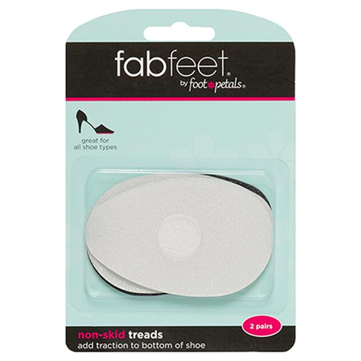 Women's Fab Feet By Foot Petals Non-skid Treads Shoe Pads White - 2 Pairs, Size:
