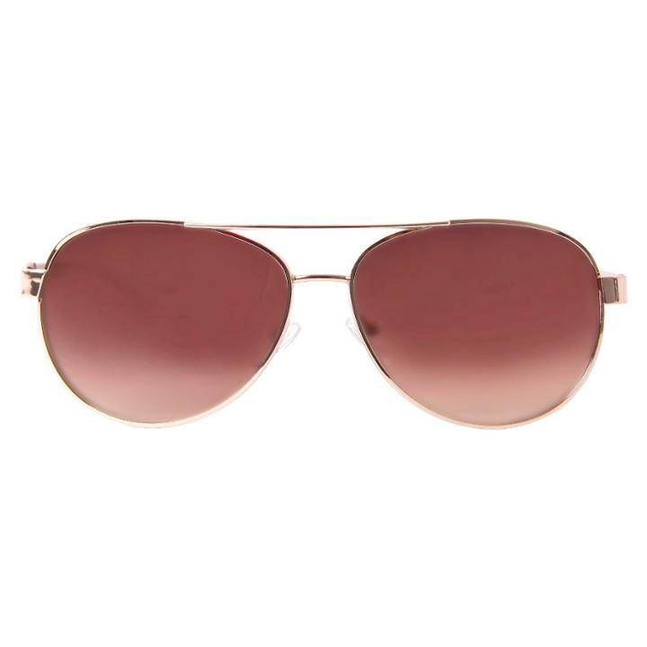 Target Women's Aviator Sunglasses- Rose Gold, Gold/pink