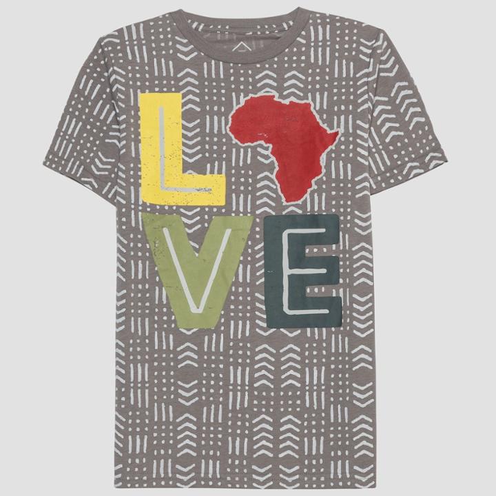 Well Worn Kids' Short Sleeve Love T-shirt - Cement L, Kids Unisex, Gray