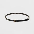 Women's Pearl Cabadoon Belt - A New Day Black