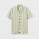 Boys' Short Sleeve Button-down Shirt - Art Class Cream/green