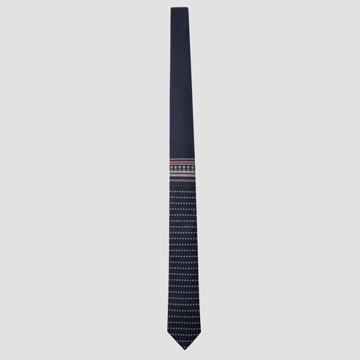 Men's Felix Fairisle Tie - Goodfellow & Co Navy One Size,