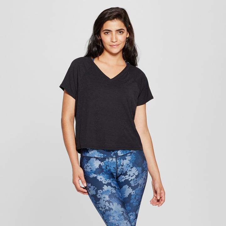 Women's Lightweight Active V-neck T-shirt - Joylab Black