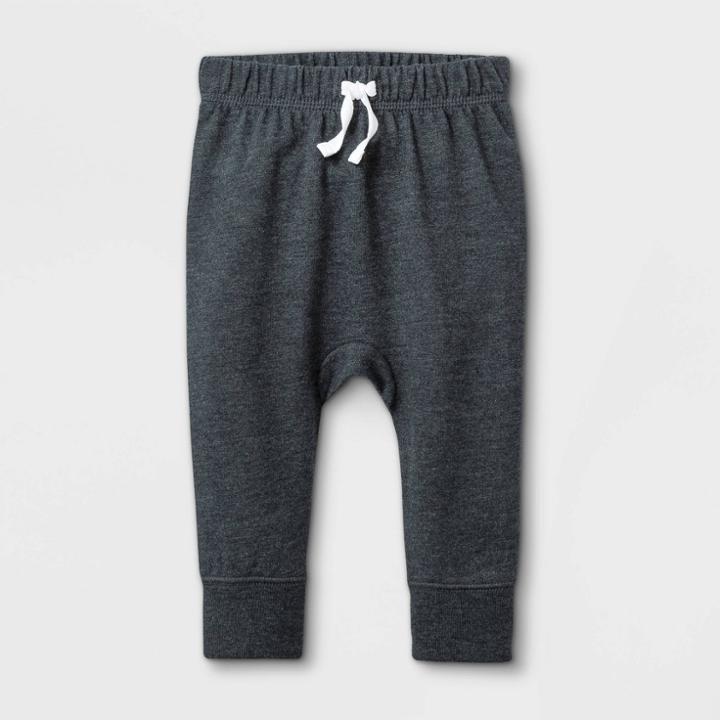 Baby Boys' Jogger Pull-on Pants - Cat & Jack Charcoal Gray Newborn