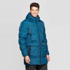 Men's Long Puffer Jacket - C9 Champion Jetson Blue