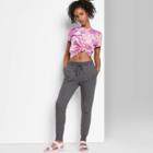 Women's High-rise Slim Fit French Terry Jogger Pants - Wild Fable Gray