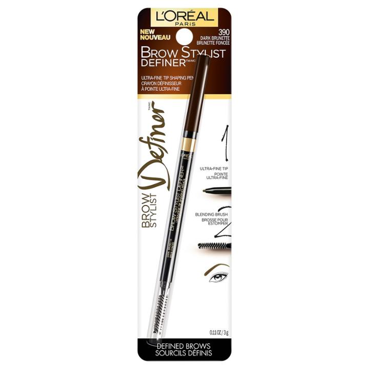 L'oreal Paris Brow Stylist Definer 390 Dark Brunette .45oz