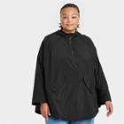 Women's Plus Size Adaptive Cape Jacket - A New Day Black