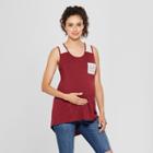 Macherie Maternity Sleeveless Lace Pocket Top - Ma Cherie Maroon (red) M, Infant Girl's