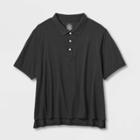 Men's Big & Tall Loose Fit Adaptive Polo Shirt - Goodfellow & Co Gray