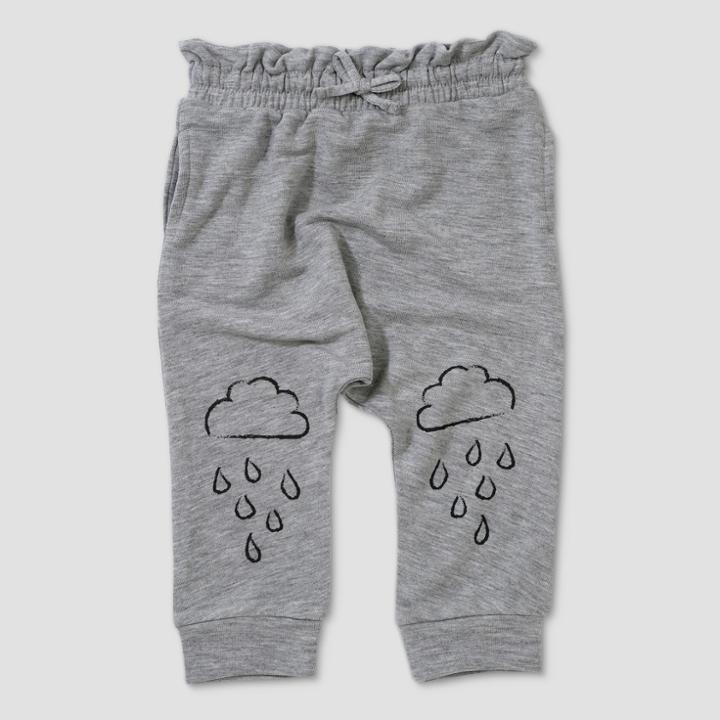 Baby Girls' Afton Street Slouchy Fit Jogger - Drizzle 12 M, Size: