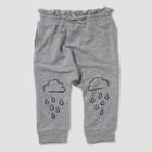 Baby Girls' Afton Street Slouchy Fit Jogger - Drizzle 12 M, Size: