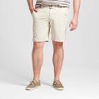 Men's Big & Tall Belted Flat Front Chino Shorts 10 - Mossimo Supply Co. Tan