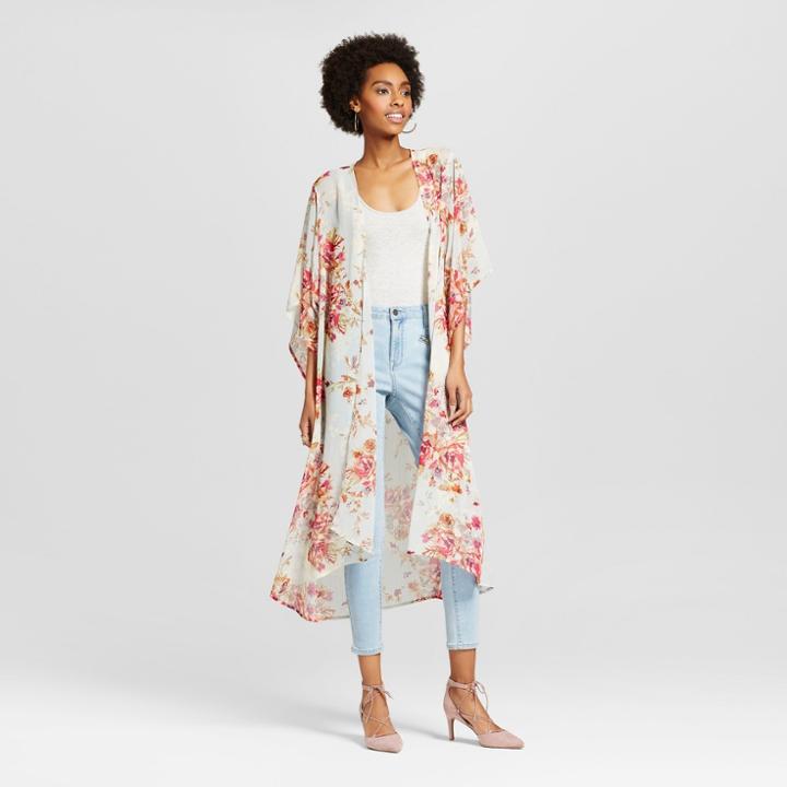 Women's Duster Kimono - Xhilaration (juniors') White Xs/s,