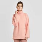 Women's High Neck And Side Zip Fleece Sweatshirt - Joylab Blush M,