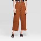 Women's Wide Straight Leg Ankle Length Pants - Who What Wear Brown