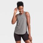 Women's Racerback Essential Tank Top - All In Motion Charcoal Gray Xs, Women's, Grey Gray