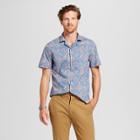 Men's Standard Fit Short Sleeve Button-down Shirt - Goodfellow & Co Calm Blue