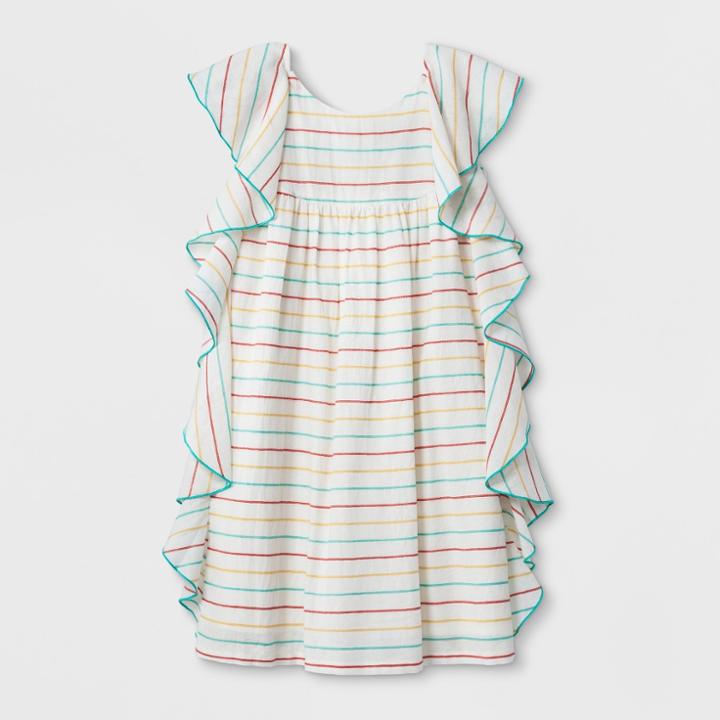 Plus Size Girls' Woven Dress With Side Ruffle - Cat & Jack L Plus,