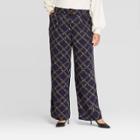 Women's Plus Size Mid-rise Relaxed Pants - Who What Wear Blue
