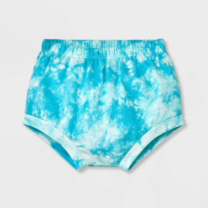 Baby Tie-dye Knit Shorts - Cat & Jack Newborn, Blue