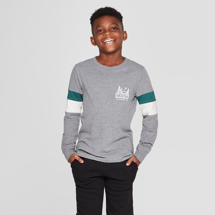 Boys' Long Sleeve Explorer Graphic T-shirt - Cat & Jack Gray