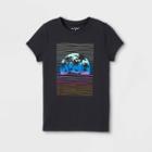 Girls' Palm Scene Graphic Short Sleeve T-shirt - Cat & Jack Charcoal Gray