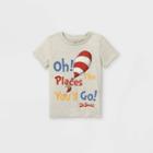 Dr. Seuss Toddler Boys' Dr.seuss 'oh The Places' Short Sleeve Graphic T-shirt - Black