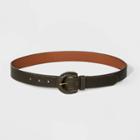 Target Women's Embossed Covered Buckle Belt - Universal Thread Olive