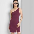 Women's One Shoulder Bodycon Dress - Wild Fable Wine
