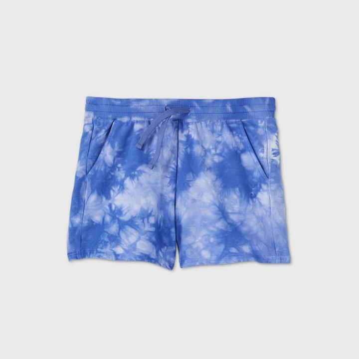 Girls' French Terry Shorts - All In Motion Periwinkle Blue Xs, Girl's, Purple Blue