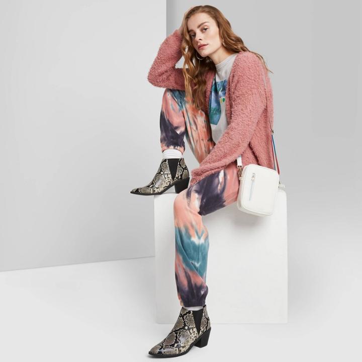 Women's High-rise Tie Dye Sweatpants - Wild Fable Coral/blue Xs, Women's,