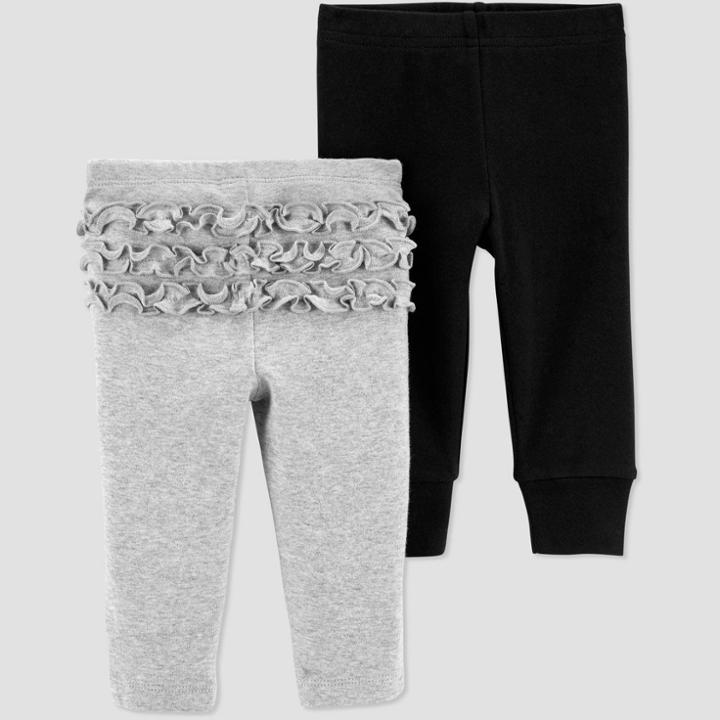 Baby Girls' Ruff Leggings - Just One You Made By Carter's Gray Newborn, Girl's