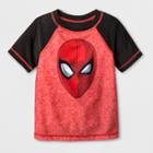 Toddler Boys' Marvel Spider-man Rash Guard - Red
