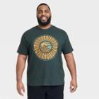 Men's Big & Tall Standard Fit Lightweight Crew Neck Short Sleeve T-shirt - Goodfellow & Co Dark Green