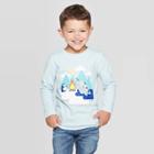 Toddler Boys' Long Sleeve Narwhal Scene Graphic T- Shirt - Cat & Jack Turquoise 12m, Boy's, Blue