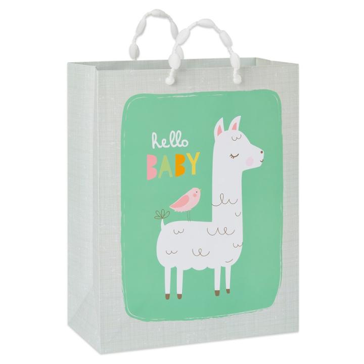 Spritz Large Hello Baby Llama Gift Bag -