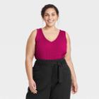 Women's Plus Size Textured Tank Top - A New Day