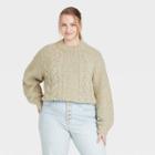 Women's Plus Size Mock Turtleneck Pullover Sweater - Universal Thread Gray