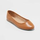 Women's Everly Round Toe Ballet Flats - Universal Thread Cognac