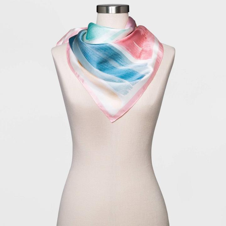 Women's Abstract Print Silk Scarf - A New Day ,