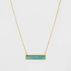 Silver Plated Amazonite Stone Necklace - A New Day Gold